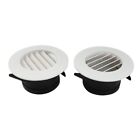2 Pieces 4 Inch Air Vent Louver, Air Grill Cover with Built-In a Fly Screen8814