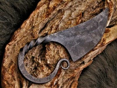 Mittelalter  Messer Hals  Messer, handgeschmiedet 4254 - Bild 1 von 4