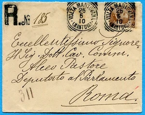 ITALY - 1910 c.40 MICHETTI RACCOMANDATA da VOLTA MANTOVANA (21-0012-15) - Picture 1 of 2