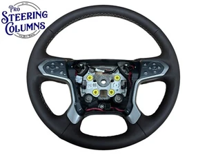 14-19 Silverado Tahoe Yukon Cocoa Leather Steering Wheel With Heat OEM 84483797 - Picture 1 of 10