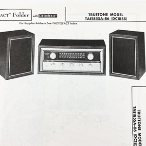 1968 Truetone Radio Model TAE1855A-86 Schematic Service Manual Vintage Original - Picture 1 of 2