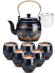 Japanese Tea Pot Sets for Adults - Traditional Japanese Tea Pots - Decorative... - Picture 1 of 6