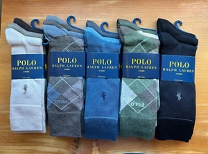 ¡Nuevo! Calcetines de vestir Polo Ralph Lauren 3 pares para hombre 6-12,5 - Argyle y estilos sólidos!! - Imagen 1 de 70