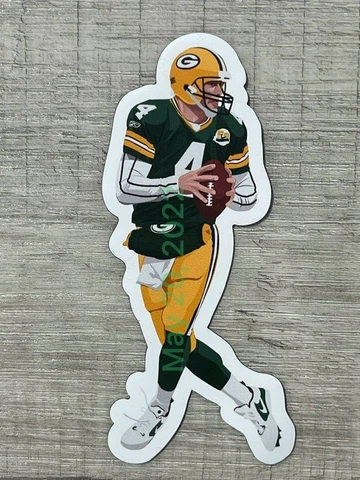 Brett Favre #4 MAGNET - Green Bay Packers cut Vinyl NFL Vector art Cover