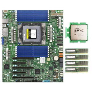 Supermicro H13SSL-N +AMD EPYC Bergamo 9754 CPU 128 Core+ 4x16GB 4800MHz DDR5 RAM - Afbeelding 1 van 7