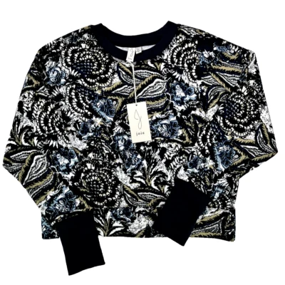 Joie Women's Caleigh Floral Print Cropped Sweatshirt with Thumb Holes Size M - Imagem 1 de 4