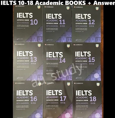 2024 AU STOCK LATEST NEW Cambridge IELTS 10-18 Academic Books with Answer Key - Image 1 of 4