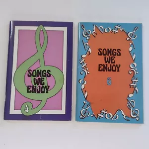 Abeka Songs We Enjoy 4 & 6 Abeka Lot 1980 Homeschool Bible Songbooks - Picture 1 of 8