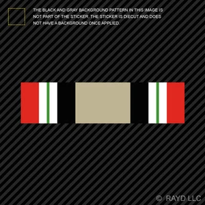 (2x) 4" ICM Iraq Campaign Medal Service Ribbon Sticker army usmc uscg usaf - Bild 1 von 1