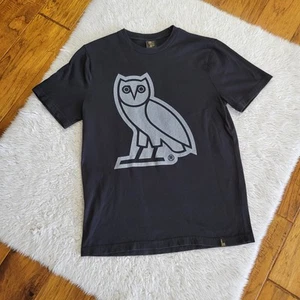 OVO Octobers Very Own T-Shirt Herren kleine Eule schwarz Baumwolle - Bild 1 von 7