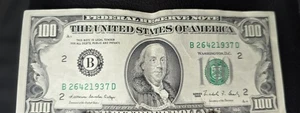 Old 100 Dollar Bill (1988) - Picture 1 of 2