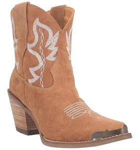 NEW Dingo DI544 Women's Joyride Embroidered Leather CowGIRL Boots, TAN, 8.5-MED - Picture 1 of 5