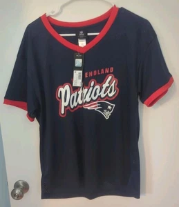Patriots NFL Team Apparel NWT Girls Shirt Size L 11/13 Navy with Red White New - Picture 1 of 8