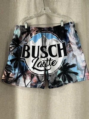 Busch Latte Swim Shorts - Drawstring Swim Shorts W/ Pockets - Gender Neutral 2XL - Image 1 of 4