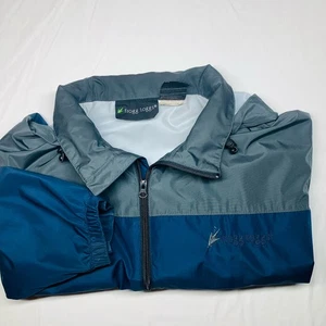 Frogg Toggs River Toadz Waterproof Jacket Mens Size XL / XXL Blue Packable Hood - Picture 1 of 24
