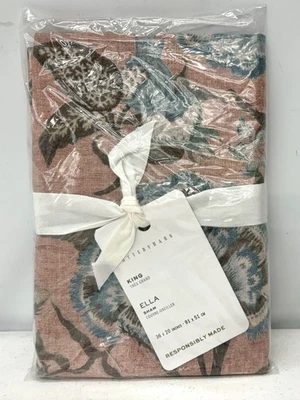 NEW Pottery Barn Ella Reversible Floral KING Sham~Pink Multi - Image 1 of 3