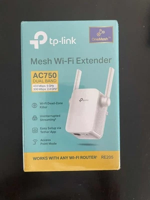 tp-link Mesh Wi-Fi Extender AC750 Dual Band New Sealed - Image 1 of 2