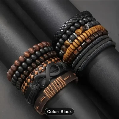 12 piece retro braided faux leather bracelet set ** UK seller ** - Image 1 of 4