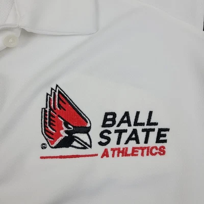 Nike Dri-Fit Ball State Athletics Polo Bordado Para Mujer XL Blanco Foto 1 de 4