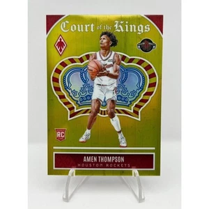 Amen Thompson /35 RC 2023-24 Phoenix Court Of The Kings Yellow/Red Short Print - Picture 1 of 2