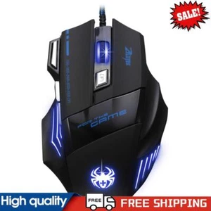 Wired Gaming Mouse 7200 DPI Optical Mice 7 Buttons Ergonomic Mice Gamer Mice #g - Picture 1 of 11