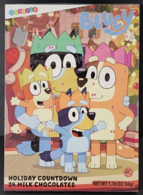Calendario de cuenta regresiva Bluey Holiday chocolate con leche galería 24 chocolates BB 08/2026 Foto 1 de 2
