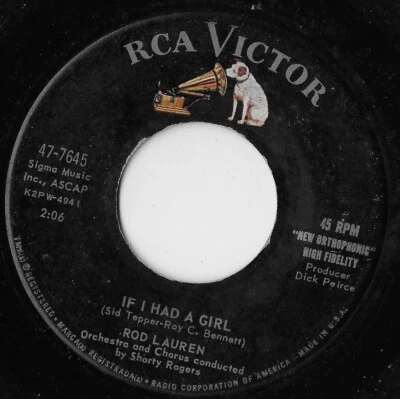 If I Had A Girl / No Wonder / Rod Lauren Good Foto 1 de 2