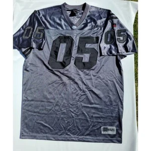 Vintage FUBU Classic Dark Gray On Black FUBU Football Jersey, Size XL - Picture 1 of 8