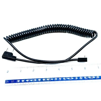 New Old Stock Mint Paramount PC male to Household  5' Coil Cord for Flash Unit - Image 1 of 4