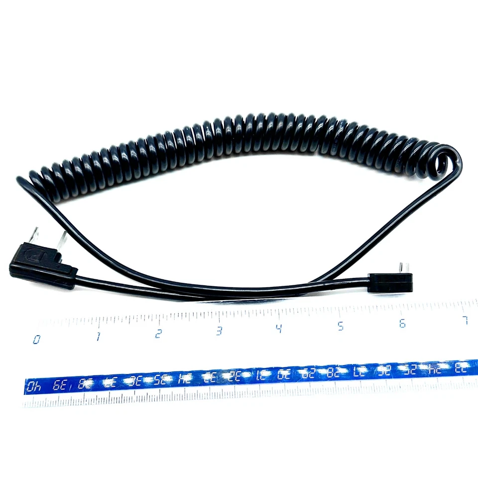 New Old Stock Mint Paramount PC male to Household  5' Coil Cord for Flash Unit - Image 1 of 4