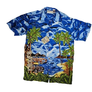 Thums Up For Boys Hawaiian Button Up Shirt Boys Size XL Rayon Tropical Beach - Picture 1 of 6