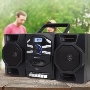 Emerson Tragbarer CD & Kassette Stereo Retro Ghettoblaster mit AM/FM Radio - Bild 1 von 7