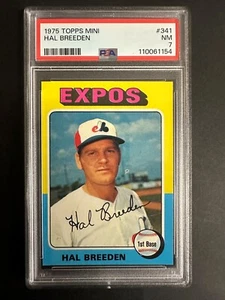 1975 Topps Hal Breeden #341 Near Mint PSA 7 Montreal Expos MLB - Bild 1 von 2