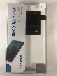 Original Samsung S-View Flip Case Cover for Samsung Galaxy S5 - White - Picture 1 of 1