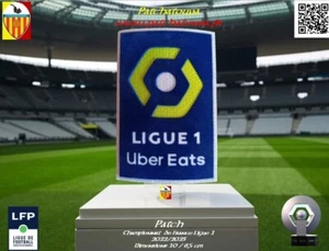 Badge Patch France 2022/23 Ligue 1 Uber Eats Maillot foot OM PSG Lens Monaco OL - Picture 1 of 5