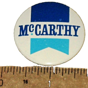 POLITICAL  MEMOROBILIA   MC CARTHY FOR SENATOR 1960 PIN BACK BUTTON - Picture 1 of 3