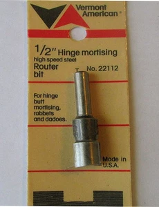 1/2" HINGE MORTISING HSS ROUTER BIT Vermont American 22112 Factory Sealed - Picture 1 of 1