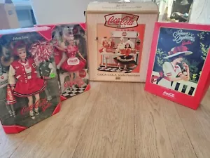 Barbie Coke Cola Soda Fountain Set NIB With Extra Dolls NIB 2000 - Picture 1 of 8