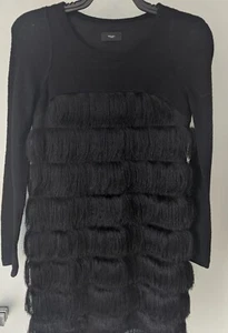 MO&Co. PARIS LADY'S FULLY LINED FRINGED DRESS SIZE M STUNNING AS NEW - Picture 1 of 8