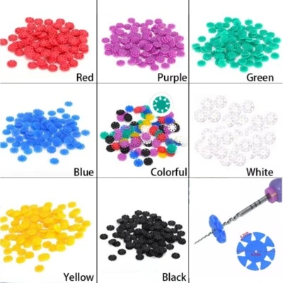 100x 牙科 Endo 文件消毒标记圆环计数硅胶塞 — 第 1/4 张图片