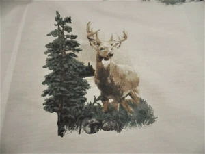 Stoff Baumwolle Gesichtsmaske Material Hirsch Jagd Bock hellbraun braun OO16 - Bild 1 von 2
