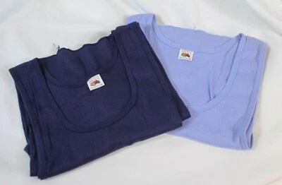 Lote de 2 camisetas sin mangas Fruit of the Loom de colección sin usar para hombre 42-44 algodón acanalado L Foto 1 de 4