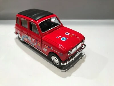 Renault 4 red diecast model car - Welly 1:34 - Image 1 of 4