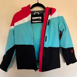 Spyder Pink and Black Puffer Jacket Youth Size 12 - Picture 1 of 6