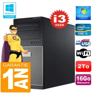 Pc Tour DELL 7010 Core I3-3220 Ram 16Go Disco 2 To Grabador DVD Wifi W7 - Imagen 1 de 1