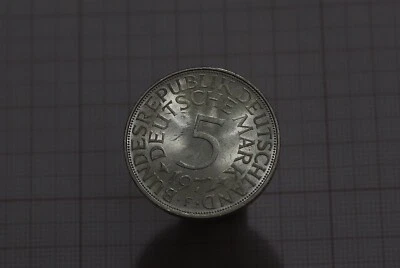 🧭 🇩🇪 GERMANY FEDERAL 5 MARK 1972 F SILVER HIGH GRADE B71 #2189 - Image 1 of 2