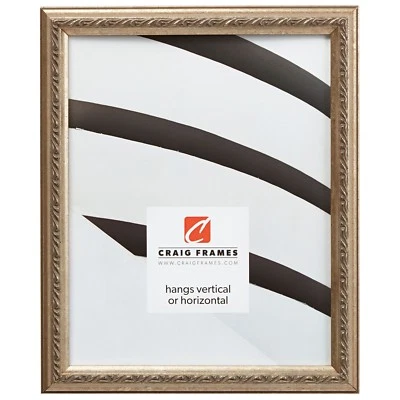 Craig Frames Whittemore, .825" Queen Ann Aged Silver Picture Frame - Image 1 of 4