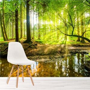 Green Trees Forest Wall Mural Wallpaper WS-42854