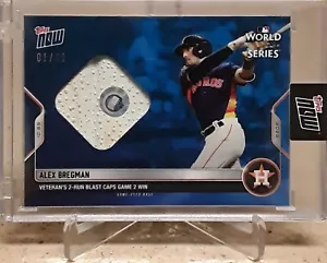 2022 Topps Now ALEX BREGMAN World Series Game Used Base Relic Blue /49 - Picture 1 of 6