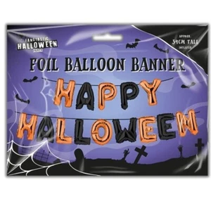 Happy Halloween Foil Reusable Balloon Inflatable Banner Spooky Party Décor - Picture 1 of 1